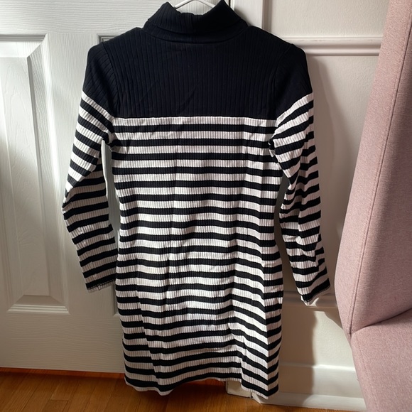 Top shop fitted striped turtleneck dress size Medium - Picture 3 of 3